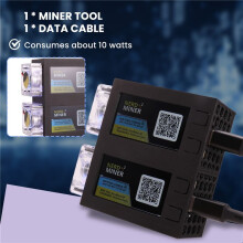 Pour NerdMiner V2 Miner 78KH/Sx2 Double Écran BTC Solo Loterie Miner Bitcoin Nerd Miner Loterie Miner avec Ventilateur Lumineux, C