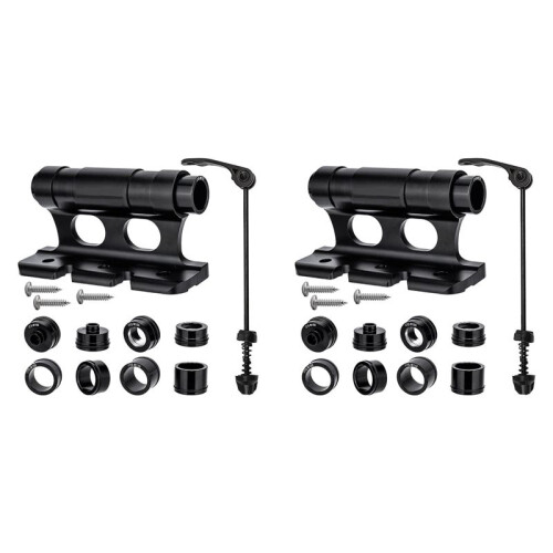 2X Versatile Front Fork Mount Block,Quick Release Thru Axle Road Bicycle Bracket Adapters for Truck/Trailer/Bikes Racks