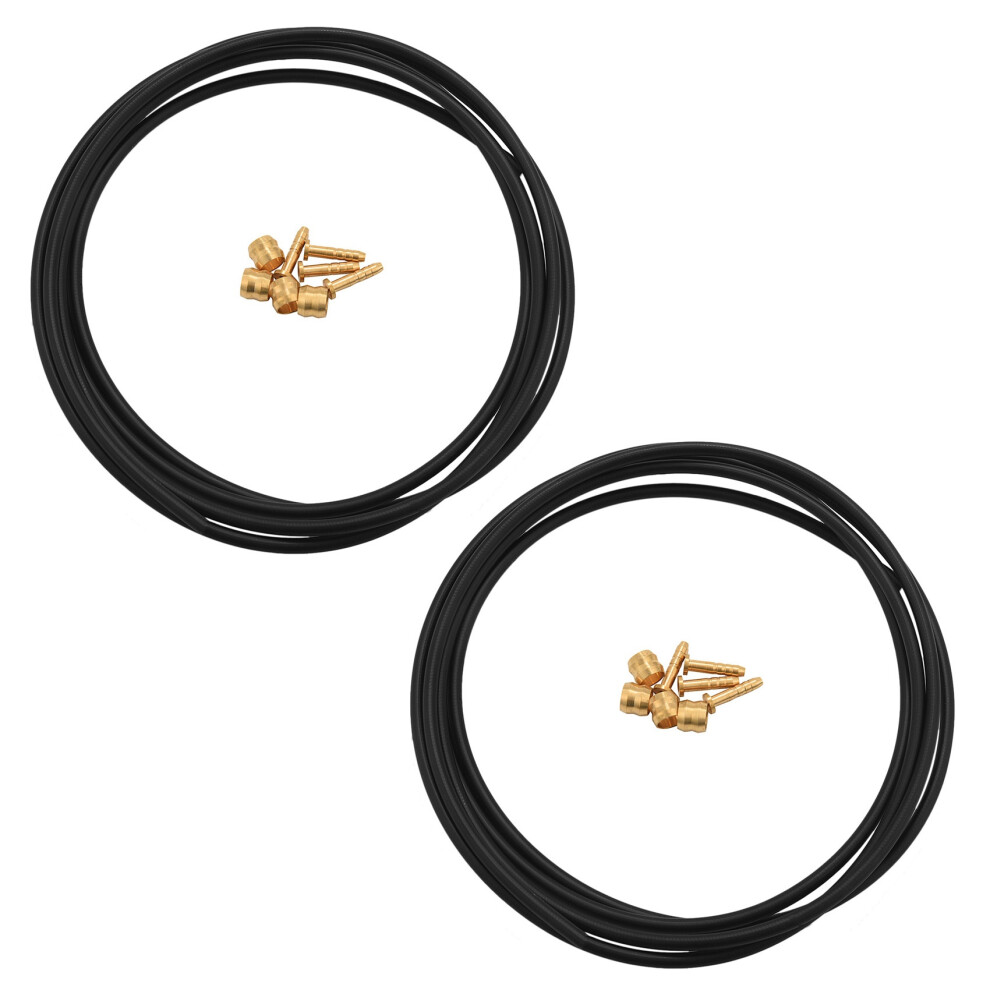 2X Bh59 Bike Brake Hose Mtb Hydraulic Disc Brake Tube 2.5M Connector Insert Olive Set 4711080821978