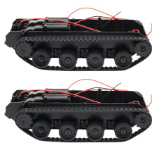 2X Rc Tank Roboter Tank Auto Chassis Kit Gummiraupenkette für 130 Motor Diy Roboter Spielzeug für Kinder