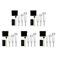 5X Tuning Forks Set-128 Hz, 256 Hz, 512 Hz,Tuning Forks Perfect for Healing,Chakra,Sound Therapy,Keep Body, Mind Spirit