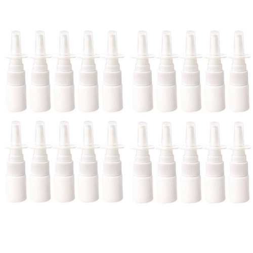 40Pcs 10Ml Spray Bottle Refillable Plastic Mist Nose Nasal Sprayer