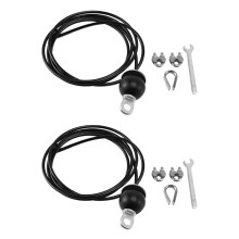 2X Home Gym Fitness Pulley Cable Length Adjustable Heavy Duty Steel Wire Rope 2M