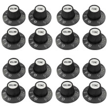16X Witch Hat Knobs Top Hat Knobs Tone Volume Control Knobs for Electric Guitar Bass Amplifier Effect Pedal