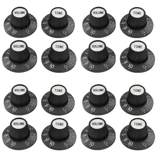 16X Witch Hat Knobs Top Hat Knobs Tone Volume Control Knobs for Electric Guitar Bass Amplifier Effect Pedal