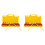 2 set 8 Notes Chromatic Xylophone Glockenspiel Resonator Bells with Yellow Case 1