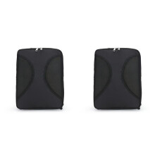 2X Universal Fiol Carbon Fiber Case Hård Case Fyrkantig Ljus Musikplåtväska, Svart