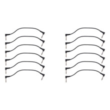 12PZ 6 Pollici Cavi Patch per Chitarra, Cavo per Pedale Chitarra Nero Cavo per Effetti