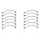12PCS 6 Inch Guitar Patch Cables, Black Guitar Pedal Cable Effect Cable Cord 1