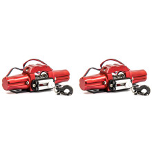 2X Treuil Simulé en Métal à Double Moteur pour Voiture Sur Chenilles 1/10 RC RC4WD D90 Axial SCX10 TRX4 KM2 Accessoires de Pièces