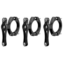 3X Bicicletta MTB Bottiglia D'Acqua Clip Cage Holder Morsetto Manubrio Staffa Montaggio Reggisella Manubrio Forcella Anteriore Tubo Telaio, Nero
