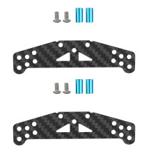 2X Torre de Choque Traseiro Dianteiro de Fibra de Carbono para  TT01 TT-01 1/10 Peças de AtualizaçãO de Carro Off-Road RC