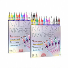 Nail Art Pens Set with Fast Drying Formula and Precision Tip for DIY Nail Design, 5 Colors 2 Set