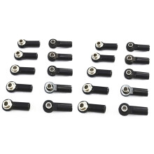 20 Stück Metall M2.5 Link Spur Stangen Kopf Kugel Gelenk für A959 12428 144001 WPL C24 MN D90 MN99S RC Auto Teile, Schwarz