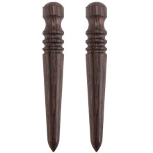 2X Wooden Leather Burnisher Tool - Tapered  Slicker Features 4 Grooves for Burnishing of Various Leather Thicknesses