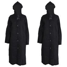 2X Mode Eva Regenmantel Wasserdichte Regen Jacke Transparent Camping Wasserdichte Regen Jacke Schwarz