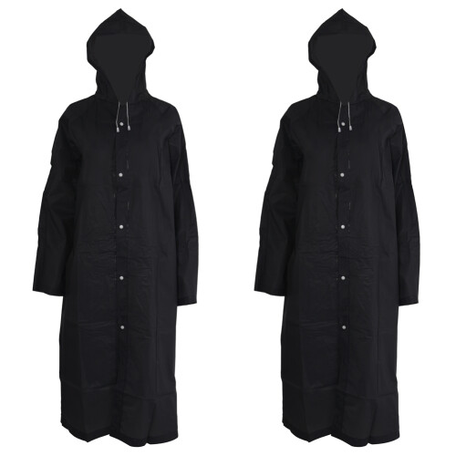 2X Imperméable Eva À la Mode Imperméable Étanche Imperméable de Camping Étanche Transparent Noir 1