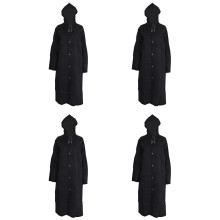 4X Moda Eva Chubasquero Chubasquero Impermeable Transparente Cámping Chubasquero Impermeable Negro