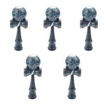 5X Wooden Toy Outdoor Sports Kendama Toy Children and Adults Outdoor Sports Crack Beech Wood Colorful Design