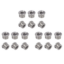 18 Pcs 5/8 Inch Male to 3/8 Inch Female Mic Converter Threaded Screw Adapter with Knurls for Microphone Stands Mounts