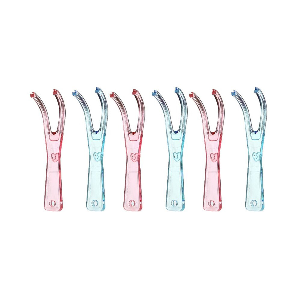 6Pcs Dental Floss Holder Aid Oral Picks Teeth Care Interdental Durable Teeth Cleaning Breath Fresh Oral Care Tool