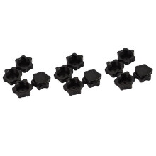 12Pcs Aluminum Wheel Hub Cover Anti-Dust Cover 17mm Hex Nut for 1/8 RC Car,Black