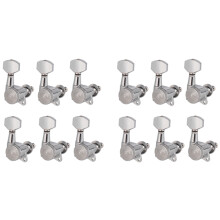 12R Chrome Verrouillé Cordes Tuning Cheville Clé Tuners Mécaniques