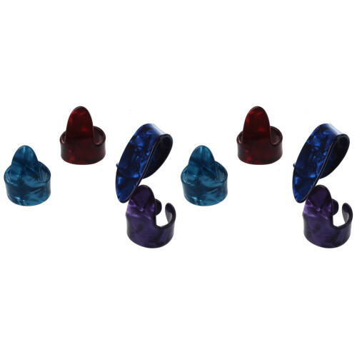 6 Finger Picks + 1 Thumb Pick Plectrums Guitar Plastic