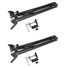2X Pro Desktop Microphone Holder Suspension Scissor Arm Microphone Stand Table Mounting Clamp for Samson