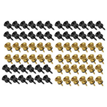 72Pcs Guitar Strap Locks Metal Strap Button Metal End Pins Flat for Acoustic Classical Electric Guitar Bass Ukulele