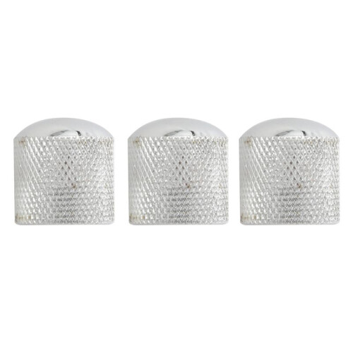 12X Guitar Dome Control Knobs for  Tele Replacement, Silver