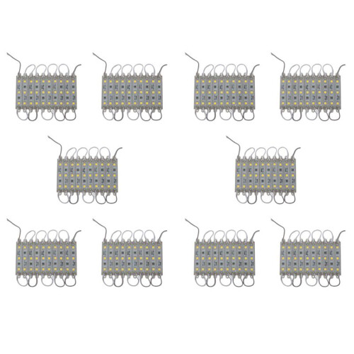10X 1 X 10pcs 5050 SMD 3 LED Module LED Strip String Light Waterproof  12V Warm White