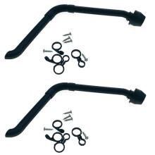 2X 1/10 Rc Crawler Snorkel de Nylon Negro Safari para Trx4 D110 D90 Cáscara Del Coche Cuerpo