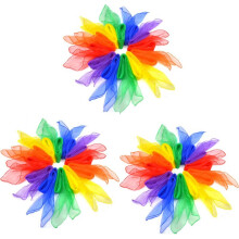 36Pcs Square Juggling Silk Dance Scarves Magic Tricks Props Movement Scarves Rhythm Band Scarf 24 By 24 Inches 6 Colors