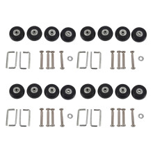 40 x 18mm Luggage Suitcase Wheels Replacement Repair Kit 4 Pair