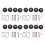40 x 18mm Luggage Suitcase Wheels Replacement Repair Kit 4 Pair 1