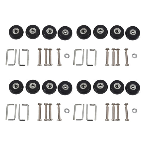 40 x 18mm Luggage Suitcase Wheels Replacement Repair Kit 4 Pair