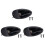 3X Black Boat Style 1/4Inch Guitar Pickup Output Input Jack Plug Socket for Fd Strat Guitar 1