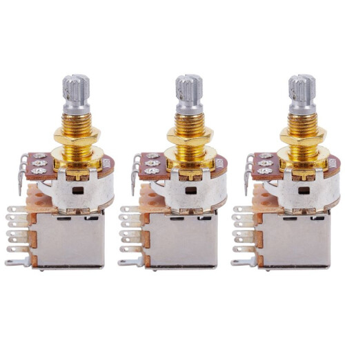 3X Guitar Pots 500K Short Split Shaft Audio Taper Push/Pull Potentiometer 1