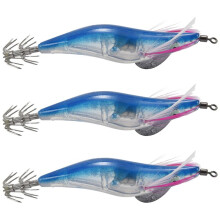 3Pc Flashing LED Fishing Lure Flash Light 10cm Minnow Luminous Squid Jig Shrimp Bait Night Fishing Lure