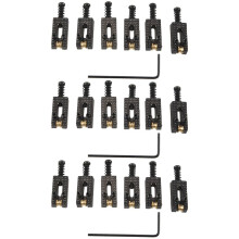 18 Roller Bridge Tremolo Saddles with Wrench for Strat Tele Electric Guitar Black