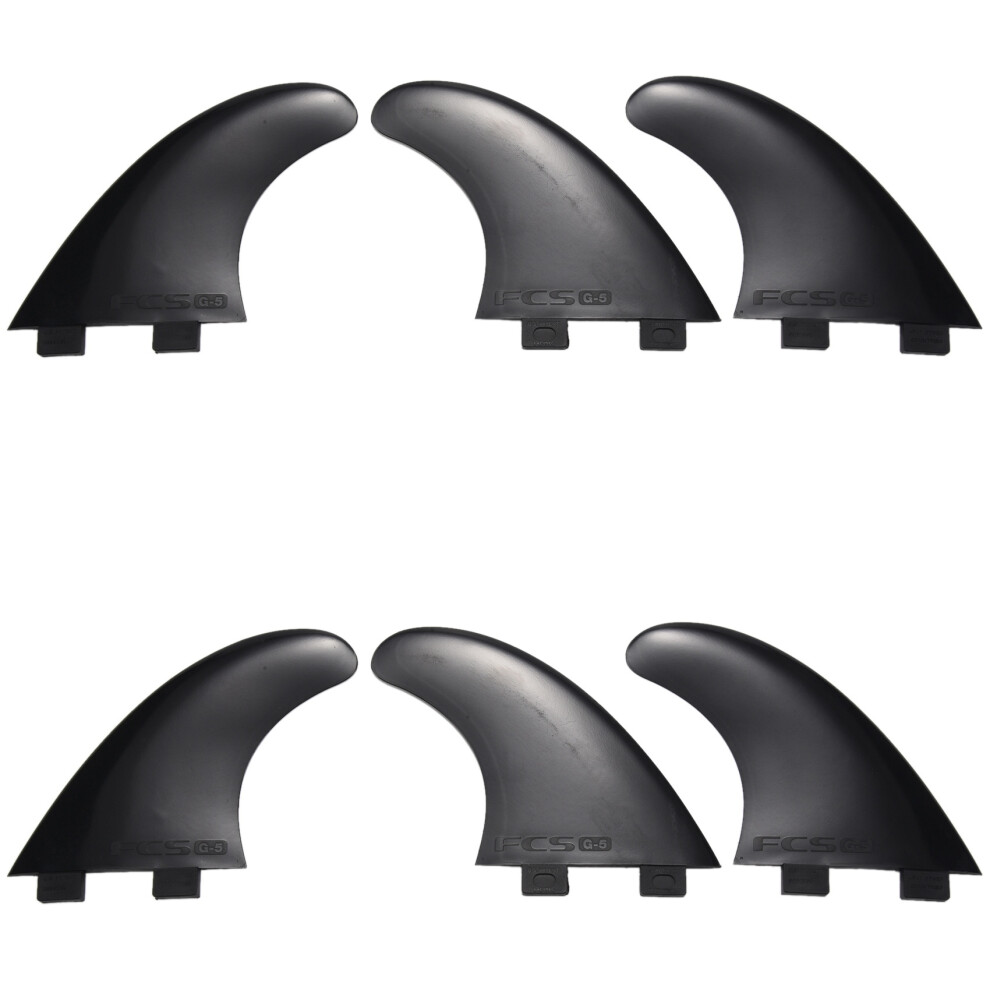 6Pcs Plastic Nylon+Fiberglass Black For Fcs Surf Fins G5 Size Surf Board Fins Surfboard Accessories 6032425853880