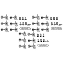 3Set Guitar Sealed Small Peg Tuning Pegs Tuners Machine Heads for Acoustic Electric Guitar Guitar Parts( Silver 6R )