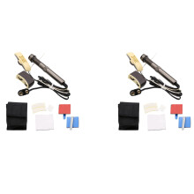 2X Folk Acoustic Guitar Pickup A-202 Guitar Equalizer Piezo Pickup Amplifier Tuner (with Microphone)
