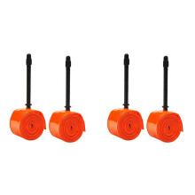 4Pcs Ultralight Bike Tpu Inner Tube 700 X 18-32C Road Bicycle Tire Tube Length 65mm Length French Super Light Tube