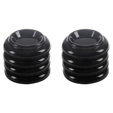 Piano Caster Cups 8Pcs Palstic Upright Piano Leg Cups Foot Pads Set Upright Piano Accessories(Black)