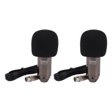 2X HZM&C Verbesserte Bm 800 USB Kondensator Mikrofon Studio Mic für Computer Aufnahme Karaoke Pc (Schwarz)