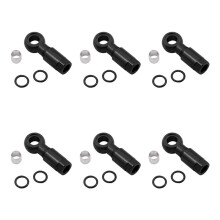 6X Bicycle Hydraulic Disc Brake Hose Needle Olive for SLX XT Cycling Brake Accessories Black