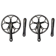 2X Single Speed Crankset 53T 170mm Crankarms Folding Bike Crankset with Protective Cover for Bike Track Road Bicycle