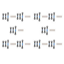 30 Stks Metalen Stuurstang Link Rod Tie Rod voor TT-01 TT01 1/10 RC Auto Upgrade Onderdelen Accessoires, Blauw